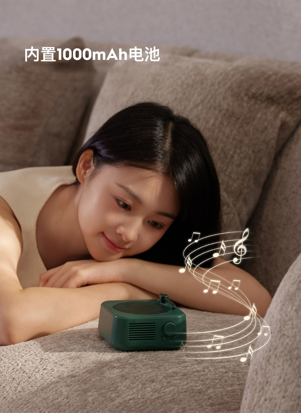 Retro Bluetooth speaker, small mini portable audio system, custom logo, home desktop decoration, high-end audio system pic 12