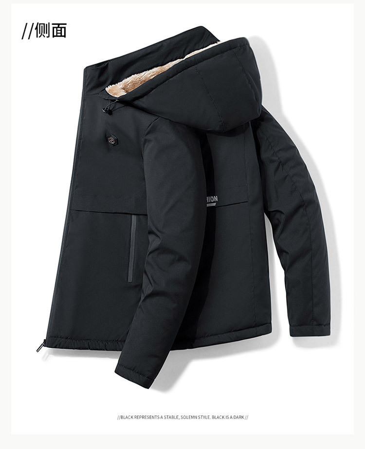 Winter cotton-padded clothes for men: thickened cotton-padded jackets with added fleece, warm sheepskin coat, and large-sized workwear cotton-padded jackets for middle-aged men pic 16