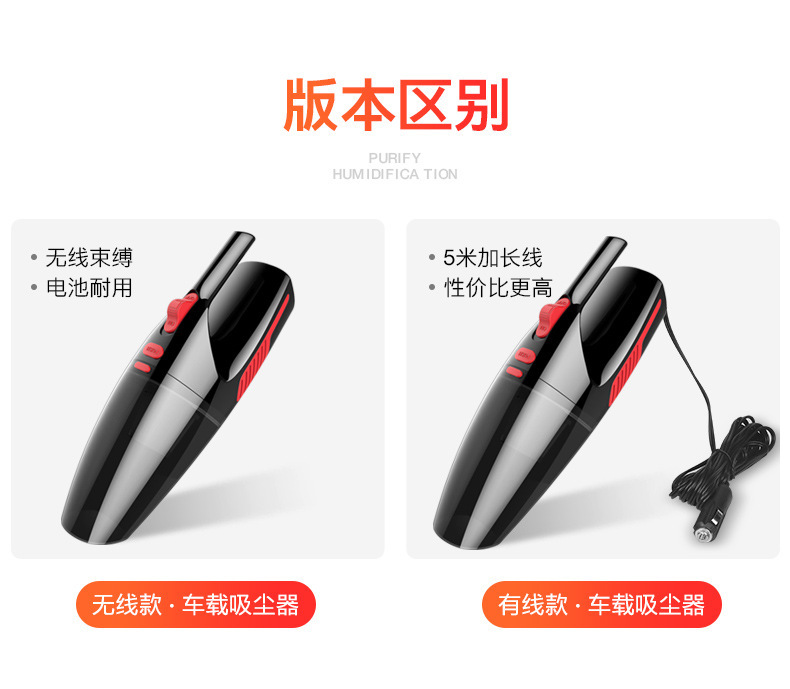 无线车载吸尘器批发 大吸力车用吸尘器两用 大功率吸尘器干湿两用详情15
