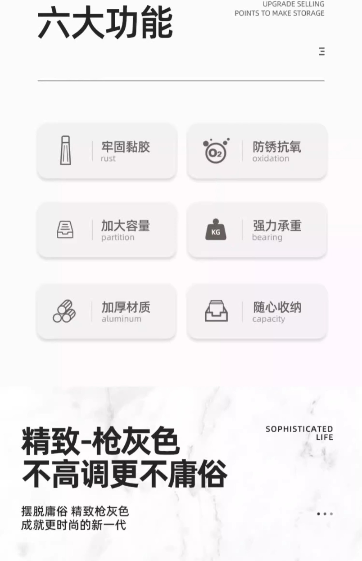 Bathroom storage rack, bathroom non-perforating aluminum alloy towel rack, toilet washbasin, wall-mounted bath towel rack set pic 13