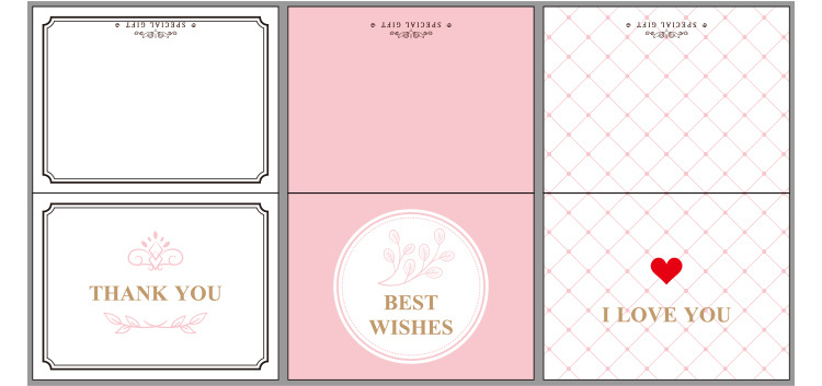 Simple European-style gilded creative thank-you card, baking flower shop birthday folding card, positive review after-sales service card pic 15