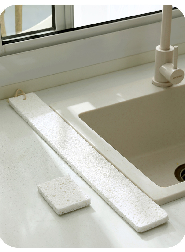 FaSoLa household sink long strip absorbent cotton kitchen sink splash-proof water barrier board dishwashing wood pulp cotton scouring pad pic 29