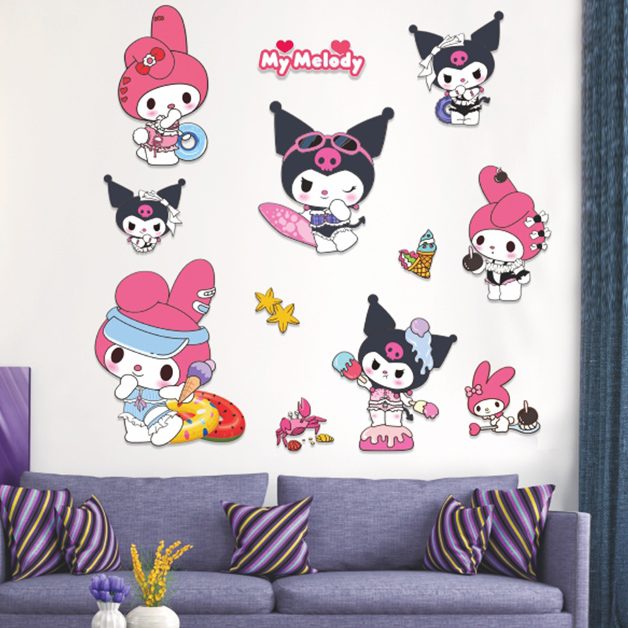 2024新款3D立体卧室客厅玻璃瓷砖装饰贴纸PVC卡通创意层层贴详情11