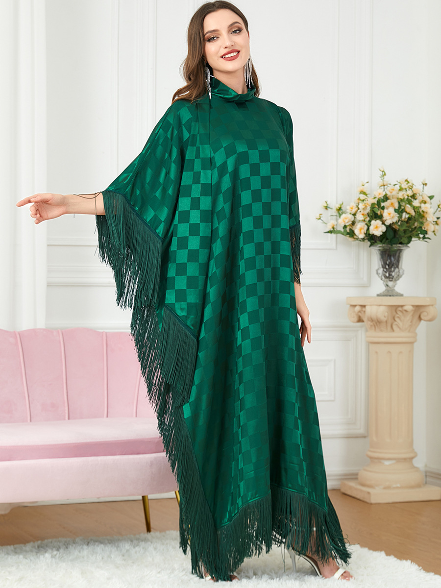 3294穆斯林衣服长袍跨境女装下游爆款中东长袖拼接蝙蝠袖连衣裙子详情26