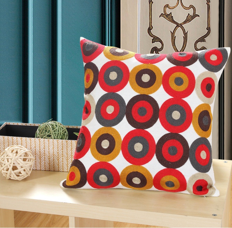 Hot-selling floral embroidery pillowcases, ins sofa, living room cushions, soft bed cushions, office cushions, ins style pic 23