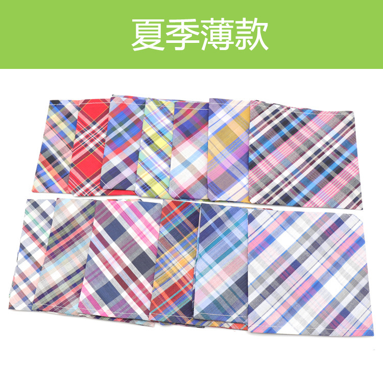 Pet scarf: Fashionable Scottish style checkered dog drool towel, thickened velvet cotton pet triangle towel pic 22