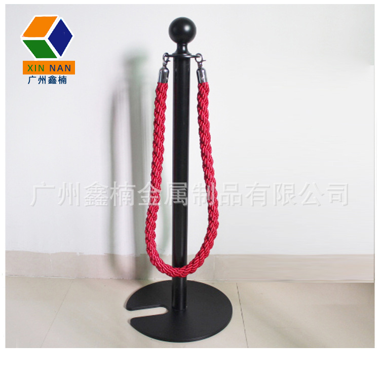 Specializing in supplying custom U-shaped base, notched, stackable all-black concierge columns and concierge railings for shopping malls and museums pic 1
