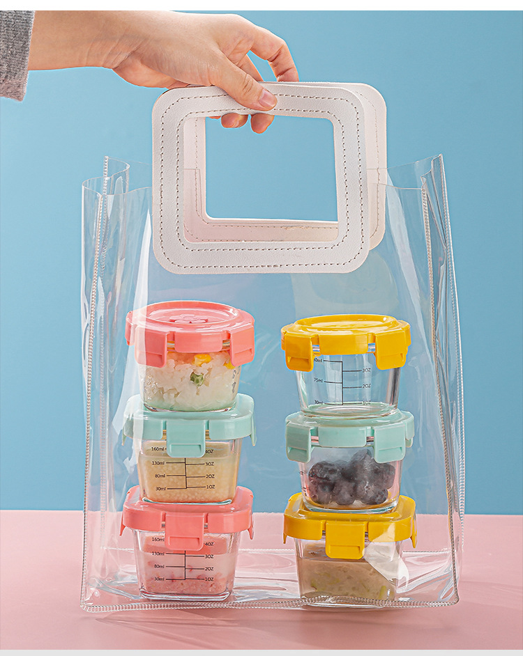 宝宝辅食盒玻璃可蒸煮冷冻格模具婴儿辅食碗蒸蛋羹微波专用储存盒详情13