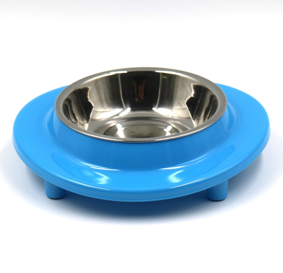 The manufacturer offers wholesale of new solid-color round melamine two-in-one stainless steel dog bowls in stock pic 7