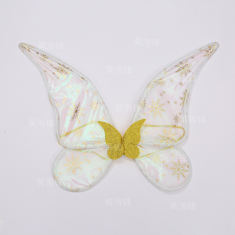 跨境圣诞节精灵翅膀套装舞会带灯单层天使翅膀魔法棒发箍三件套详情3