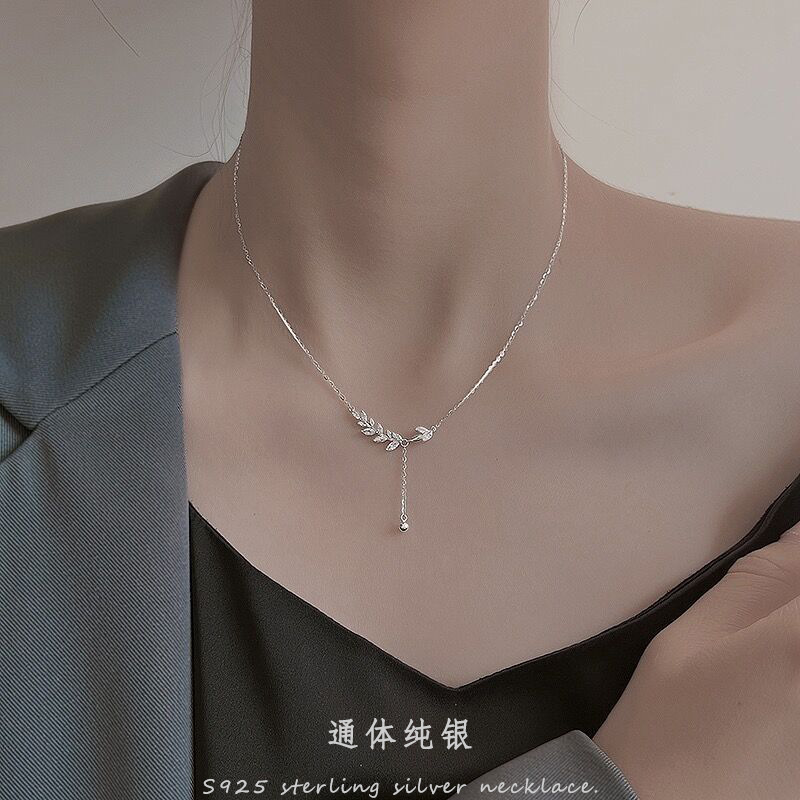 S925 sterling silver Instant Wealth Small gold Bar necklace for women, new light luxury, niche and versatile collarbone chain, wealth-attracting small gold brick pendant pic 36