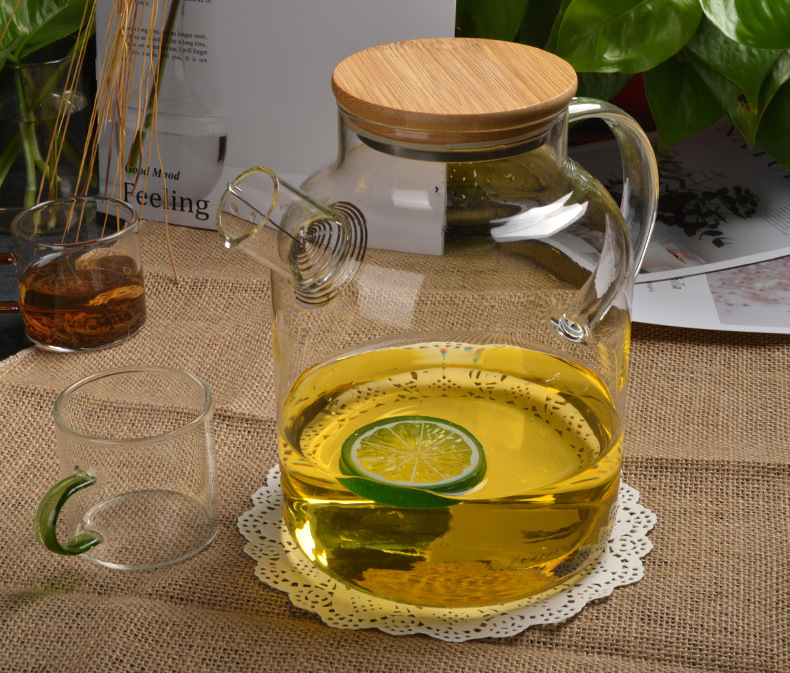 冷水壶玻璃耐高温家用新中式煮茶壶大容量竹盖花茶壶高颜值凉水壶详情19