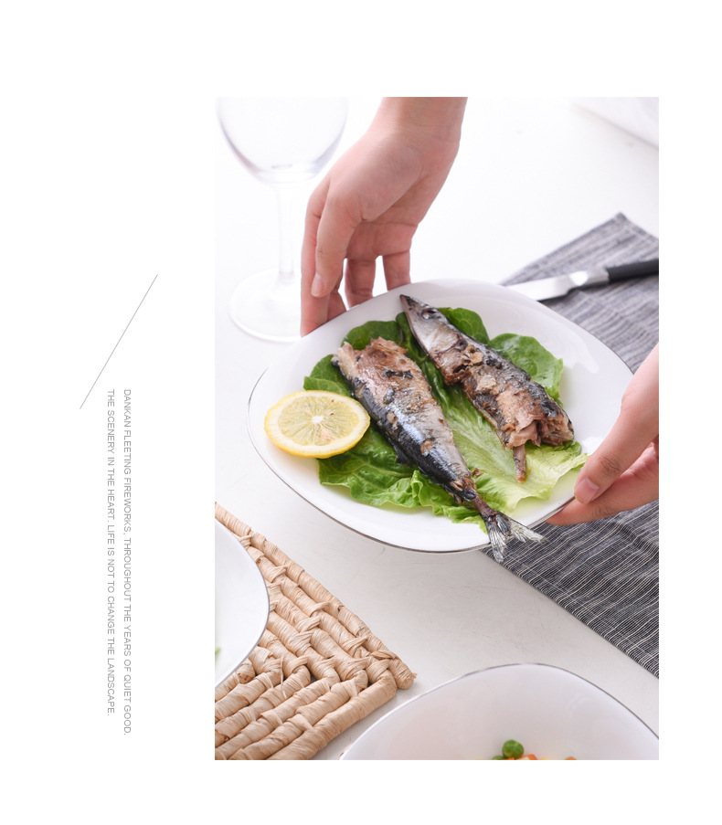 Opal Glassware, white edged-edged square bowls and plates, white jade porcelain bowls, soup bowls, noodle bowls, salad bowls pic 7