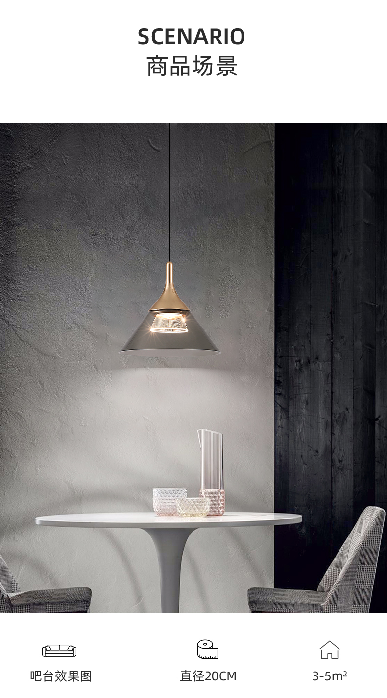 Candelabro de cama moderno simple ligero lujo minimalista influencers dormitorio estudio comedor bar largo cable elevable candelabro pequeño pic 6