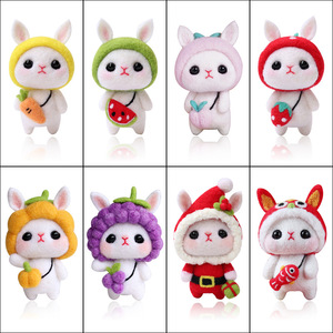 手工DIY制作材料包大眼猫 羊毛毡戳戳乐 毛绒公仔自制详情3