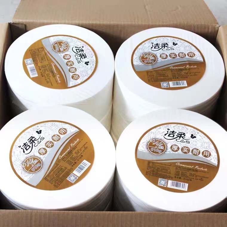 Jierou 3-layer large roll paper, 700G JX024 public hotel toilet paper, 12 rolls per box pic 5