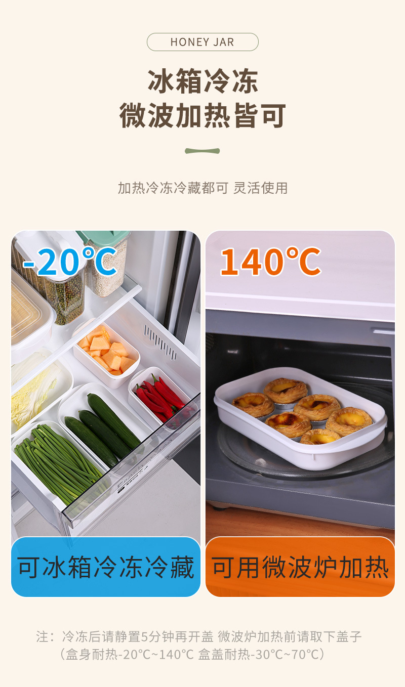 保鲜盒冰箱专用食品级收纳盒冷冻带盖密封盒食物饺子盒蔬菜食品盒详情8
