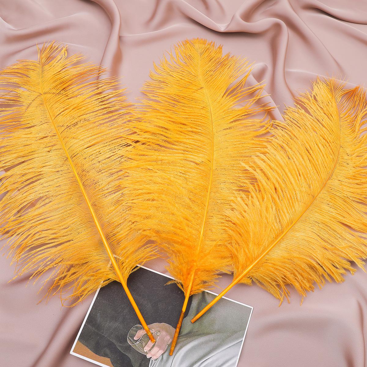 Factory stock: 30-35 cm ostrich feathers, popular vases, top hats, diy pink feather wall, ostrich feathers pic 32