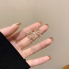 六对装925银针珍珠爱心套装耳钉女小香风气质简约网红耳环耳饰品详情7