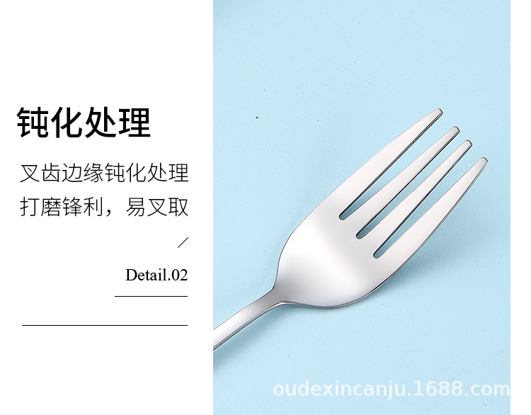 Advertising gift stainless steel tableware smiling face set, three-piece set of spoons, forks and chopsticks, customized tableware set for travel and outdoor activities pic 7