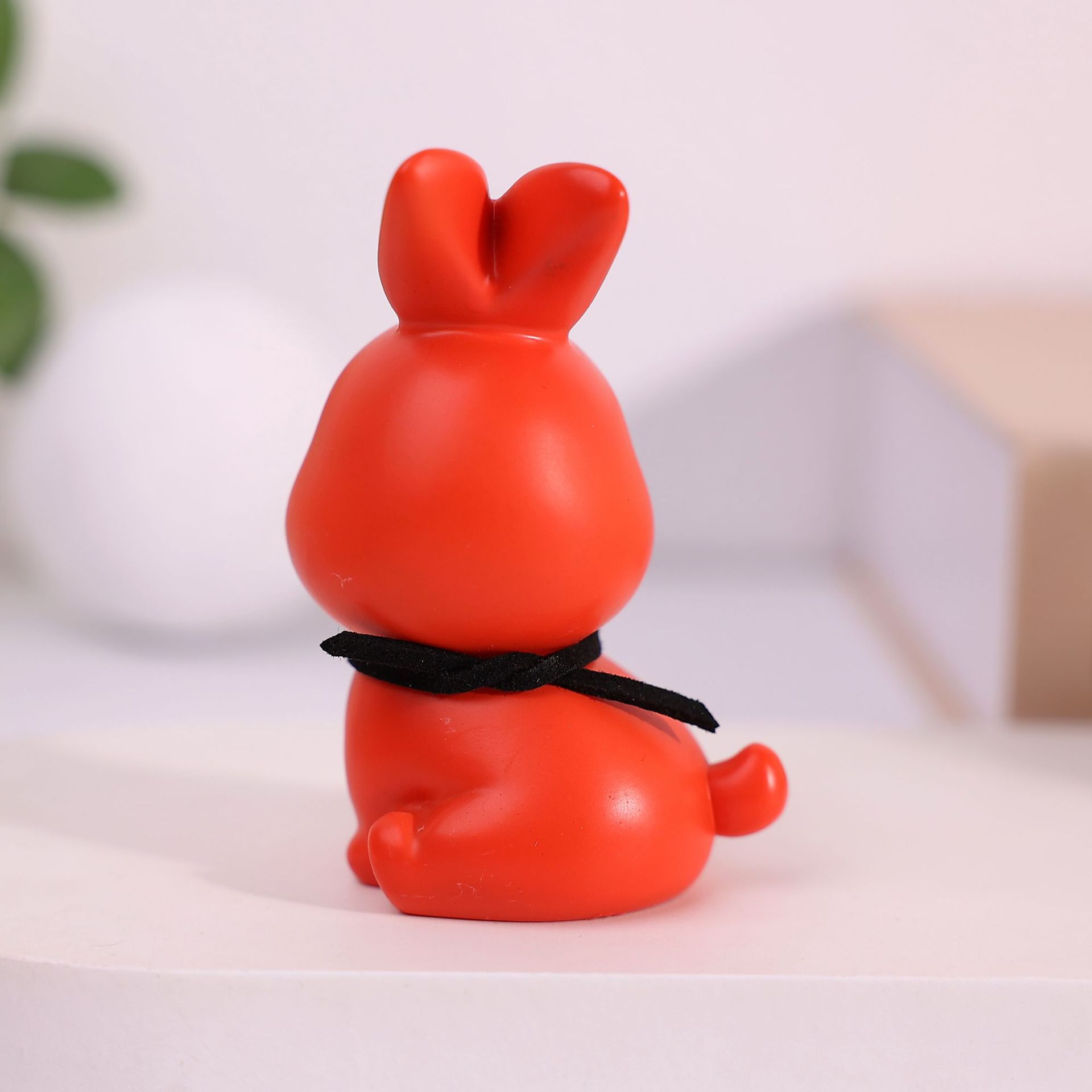 Creative cartoon abstract rabbit car ornaments, cute couple resin table decoration decorations, as gifts for best friends and best friends pic 9