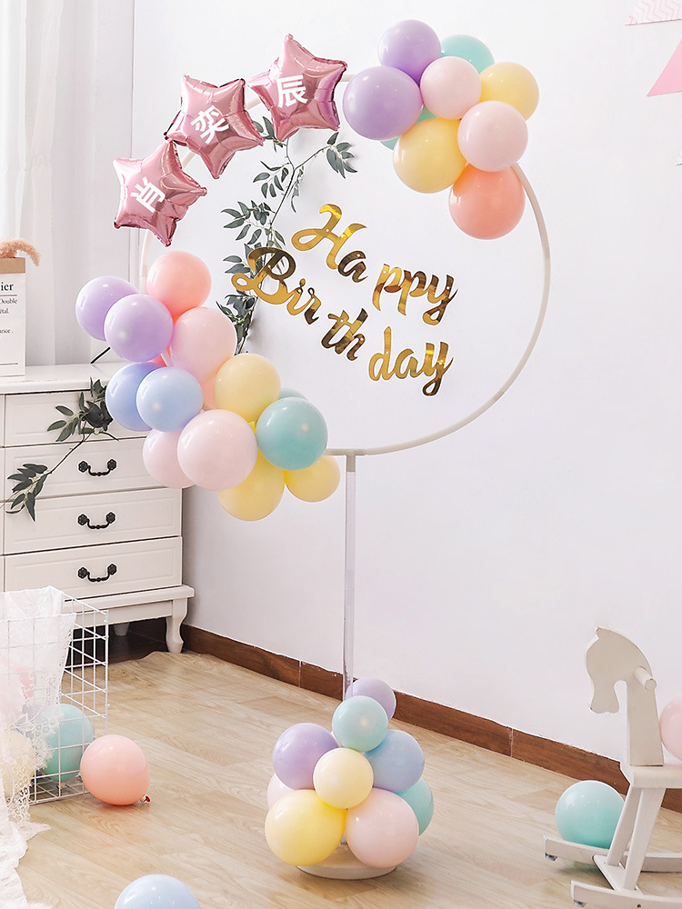 桌飘支架气球立柱结婚婚房场景布置地飘路引汽球底座婚庆用品详情1