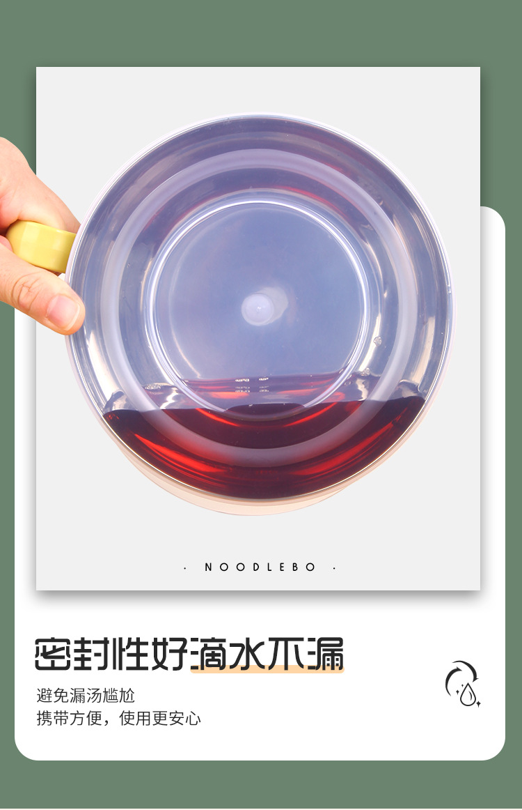 Insulated covered rice bowls, large bowls for student dormitories and office workers, wholesale from the source, 304 stainless steel instant noodle bowls pic 7