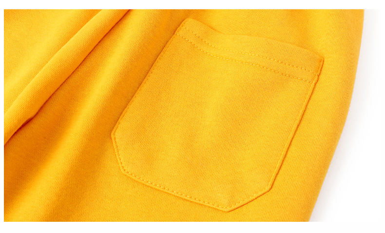 春季韩版新款男童运动长裤 大童纯色加厚毛圈卫裤女童裤子批发详情39