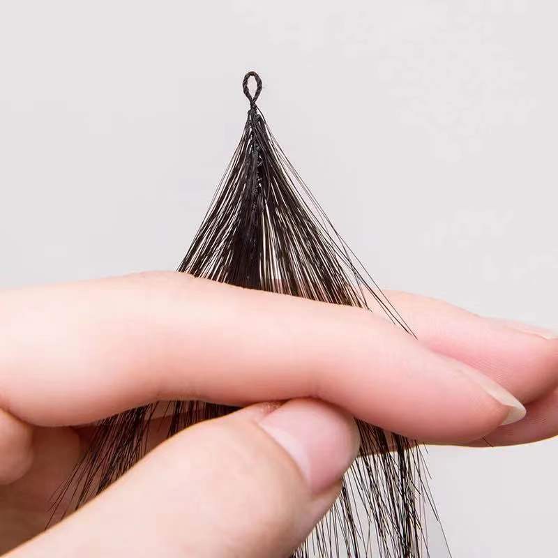 Real person wigs, straight hair, feather hair extensions, hair curtains, seamless hair extensions in stock and wholesale. Perming and dyeing available pic 3