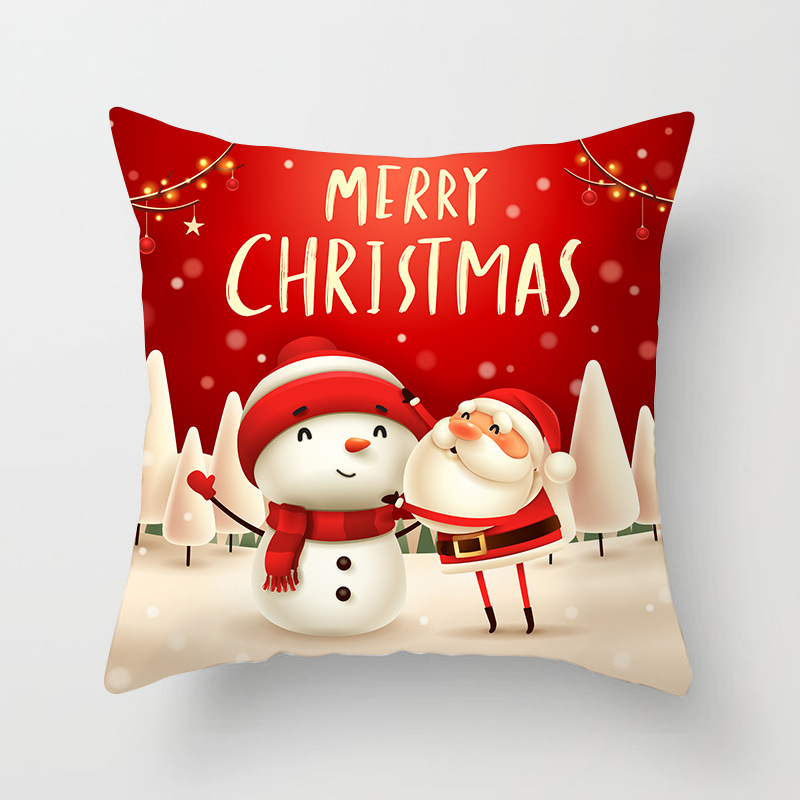 Red Santa Claus pillowcase cushions for home Christmas pic 5