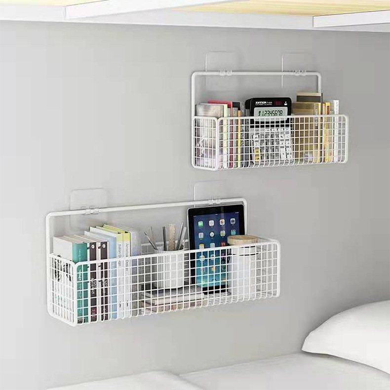 Bathroom wall storage rack, wall-mounted non-drilling storage rack, storage basket, bathroom storage and organization rack pic 9