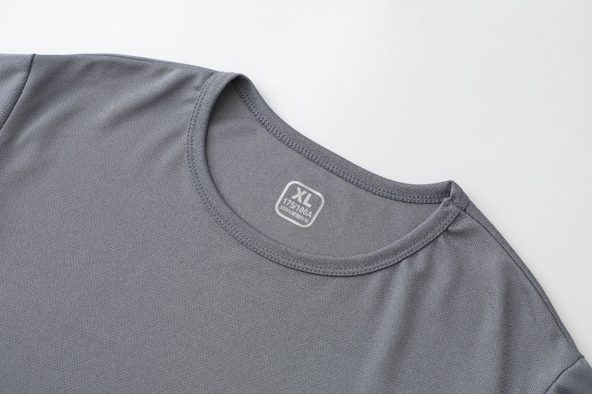 春夏新款男士冰丝空调T恤速干短袖半截袖潮男情侣款网眼运动上衣详情4