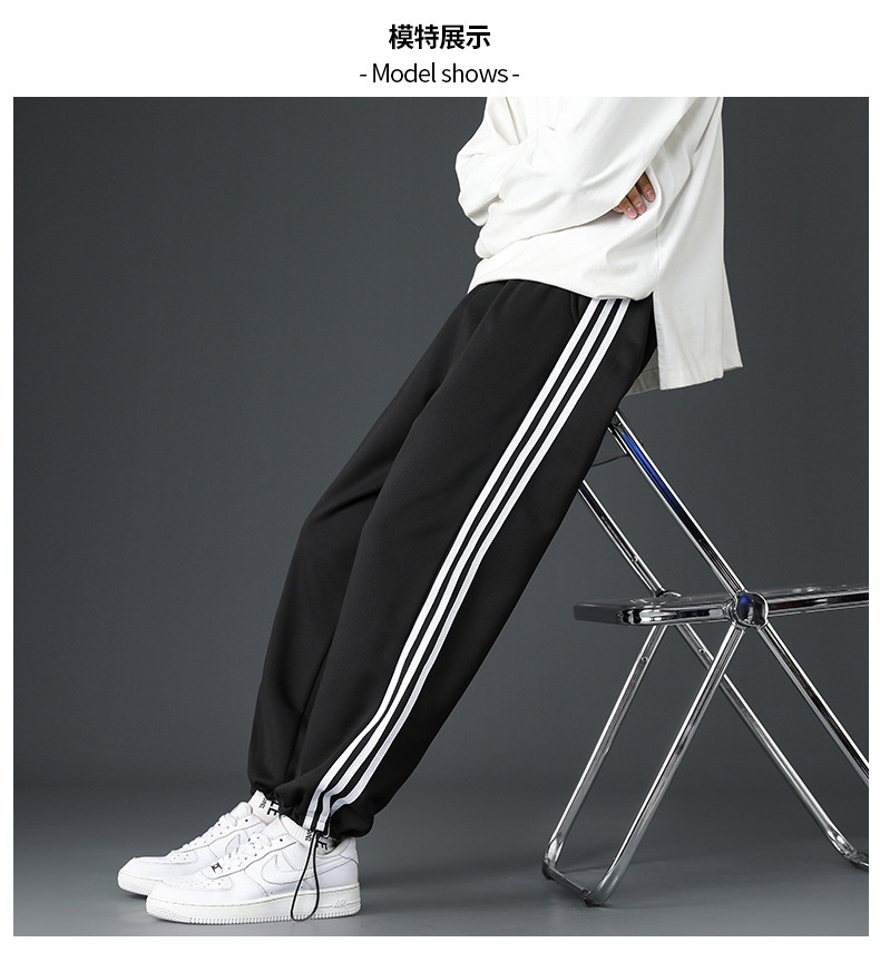 Waffle Casual pants for Men Spring/Autumn 2023 New trendy skinny sweatpants, drawstring loose sport pants for men pic 40
