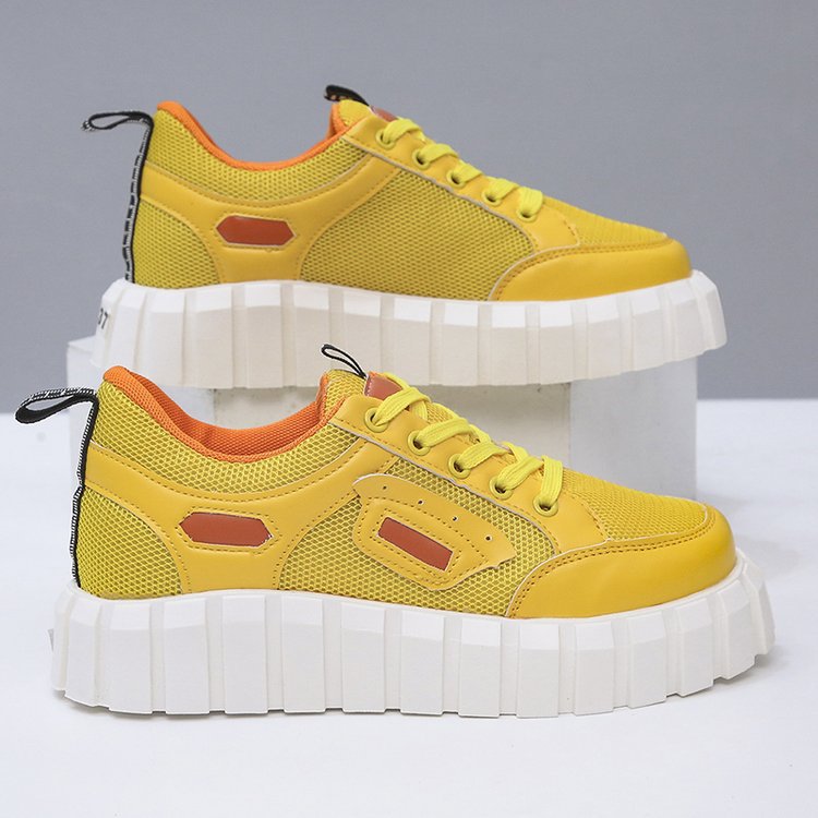 跨境外贸大码2021秋季新款街头时尚潮流圆头厚底女式休闲板鞋单鞋详情43