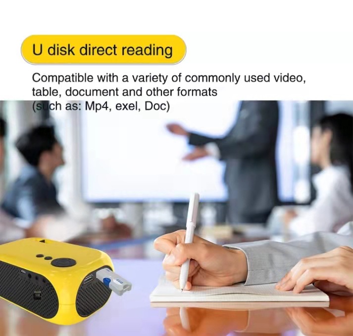 The M24 yg300 projector is a portable home projector that supports both Wi-Fi and mobile phone screens pic 5