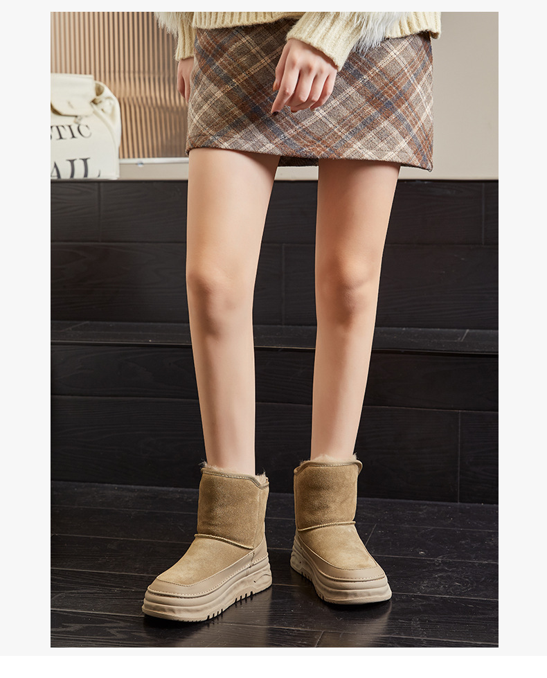 真皮羊毛雪地靴女2024冬季新款厚底增高女靴保暖加绒靴子休闲棉靴详情18