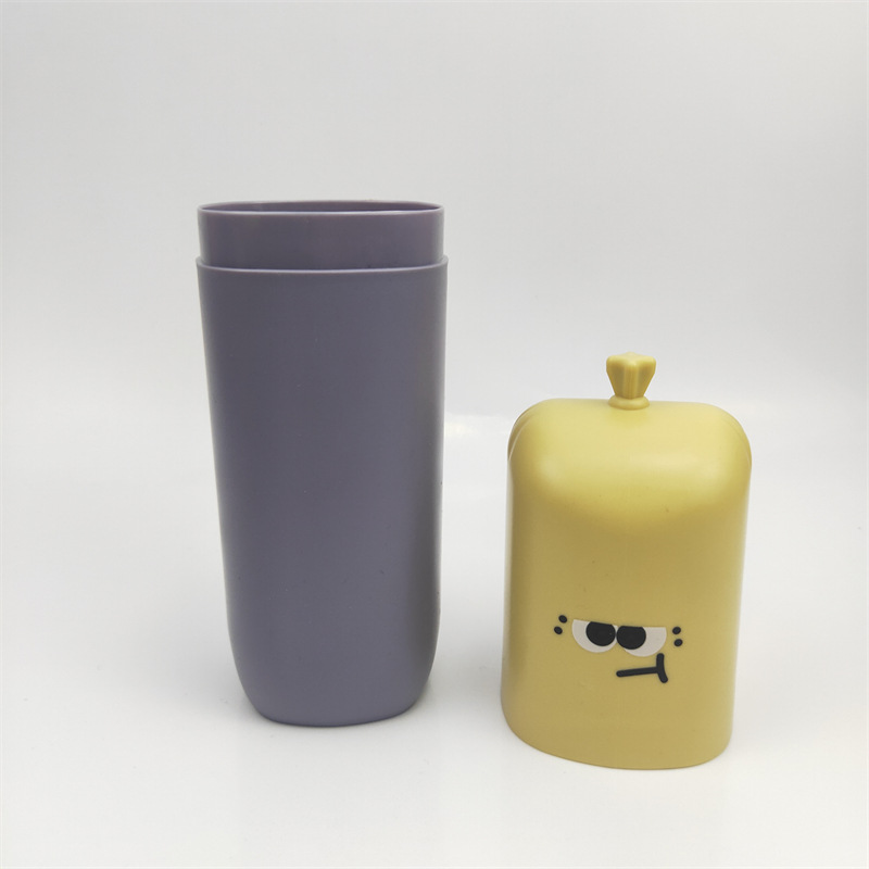 Wholesale of cute two-color toothbrushing cups, student dormitory toothbrush boxes, plastic mouthwash cups, and portable toothbrush cups pic 6