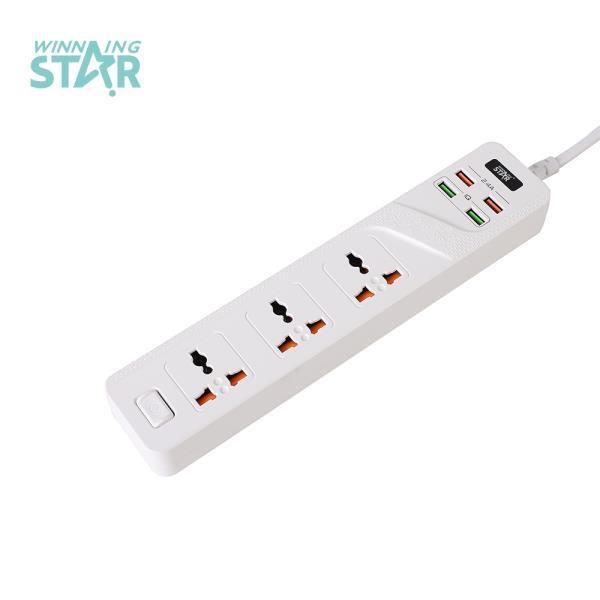 Winning Star foreign trade stock flame-retardant material multi-hole USB multi-functional universal socket for home and office pic 3