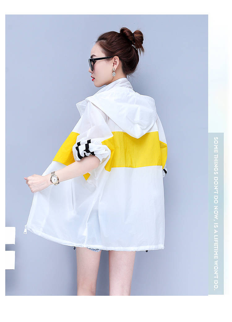 Sun-protective clothing for women, mid-length, loose, plus-size, and plump MMS 2021 summer new fashion trend of patchwork cardigans and thin jackets pic 8