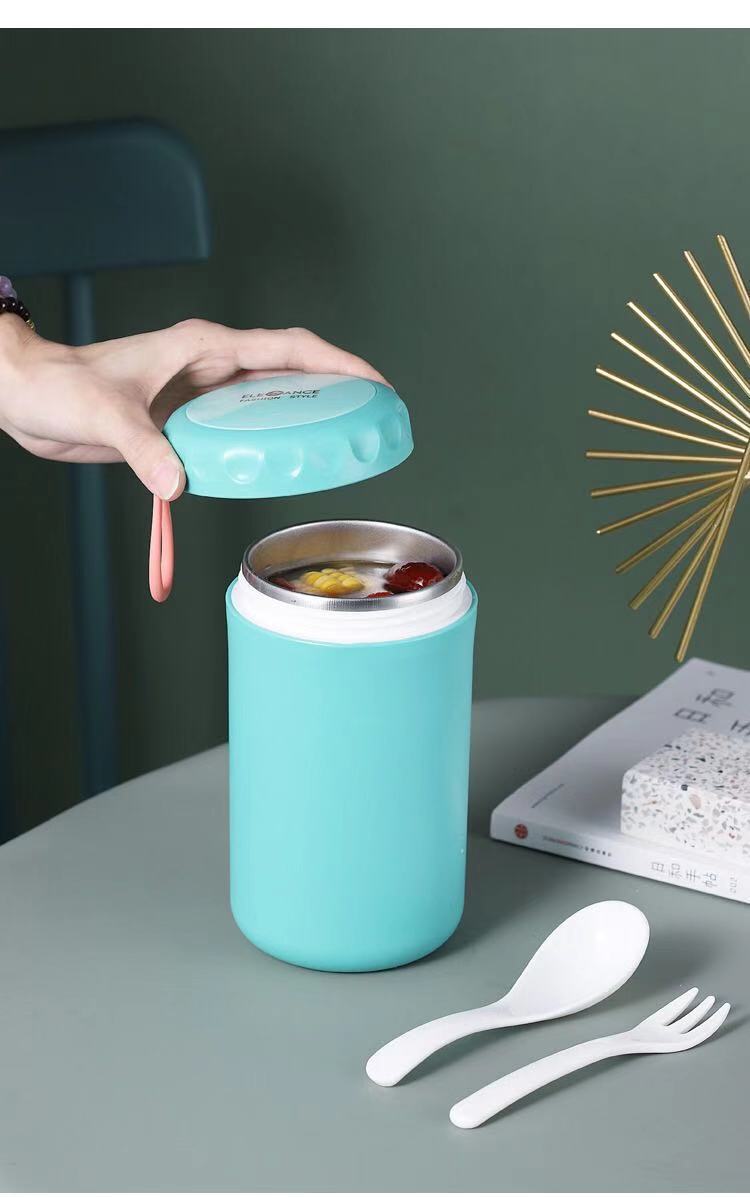 304不锈钢保温汤杯 学生上班族大容量pp塑料早餐杯牛奶杯带盖粥杯详情16