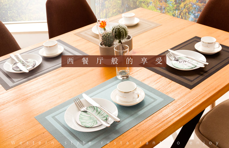 Usemd餐垫隔热垫PVC家用西餐垫文艺餐垫碗垫酒店餐盘茶几垫子图旭详情2