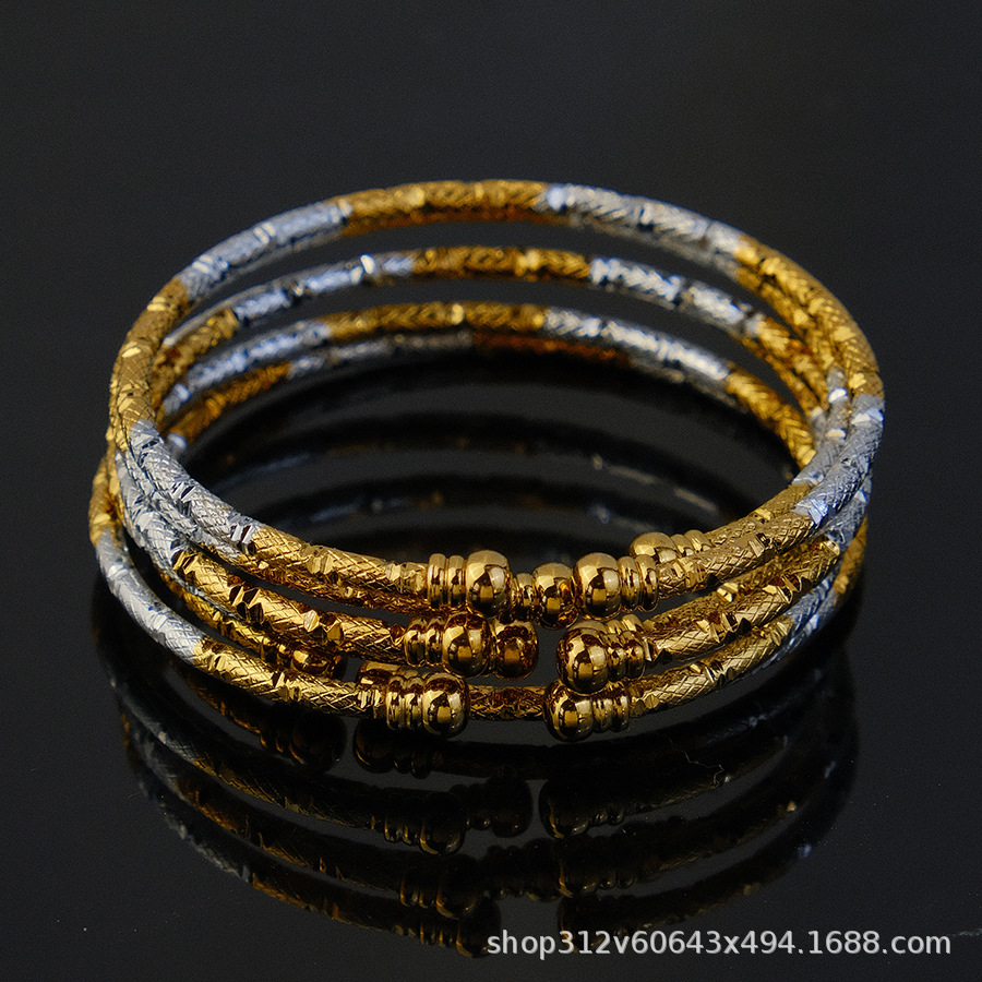 3MM gold-plated bracelet for women, African gold bead bracelet, gift for Ethiopian wedding brides pic 7