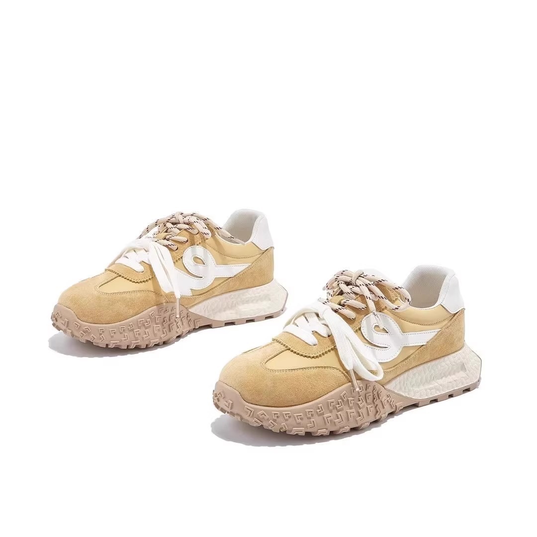 真皮7cm内增高德训鞋女鞋2025春夏季新款百搭厚底休闲运动阿甘鞋详情21