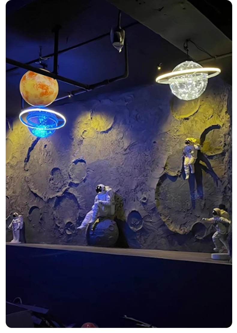 网红pu月球石背景墙仿石膏轻质3d月球表面浮雕陨石坑肌理装饰板PU详情13