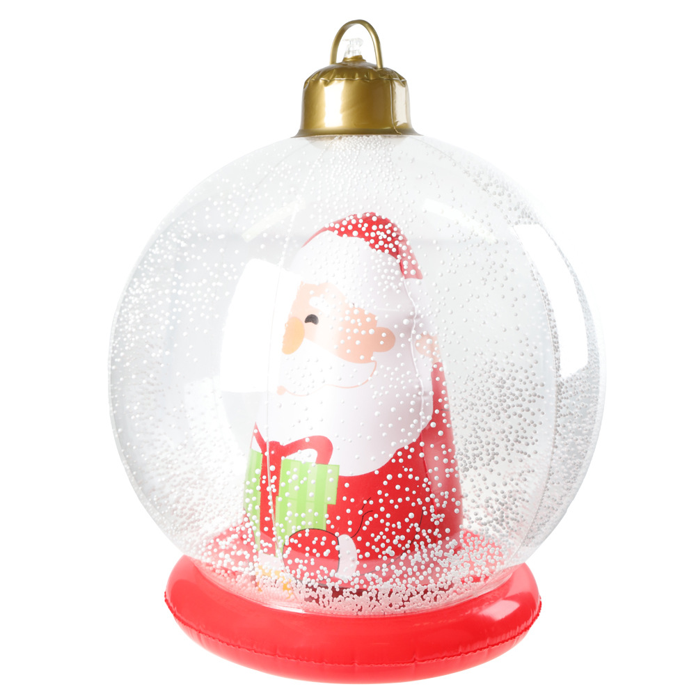 跨境新款圣诞节装饰品节日户外庭院布置卡通透明PVC充气圣诞球详情6