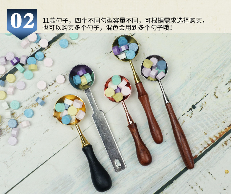 火漆勺 火漆蜡粒蜡条使用勺子火漆熔蜡用勺 火漆蜡印制作使用配件详情8