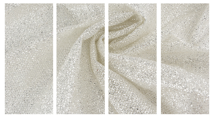 Sequined wedding dress fabric, mesh fabric, glitter mesh, shiny mesh, mesh powder, glitter silver fabric wedding dress mesh pic 12