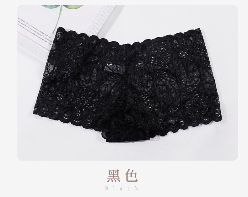 外贸蕾丝内裤女大码女士性感花边裤头外贸蕾丝平角裤女boyshort详情10