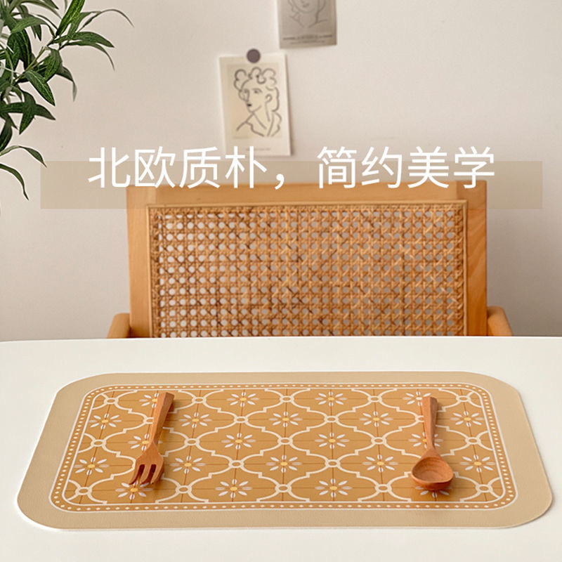 皮革餐垫西餐垫防水防油隔热垫防烫餐盘垫碗垫锅垫防滑桌垫ins风详情8
