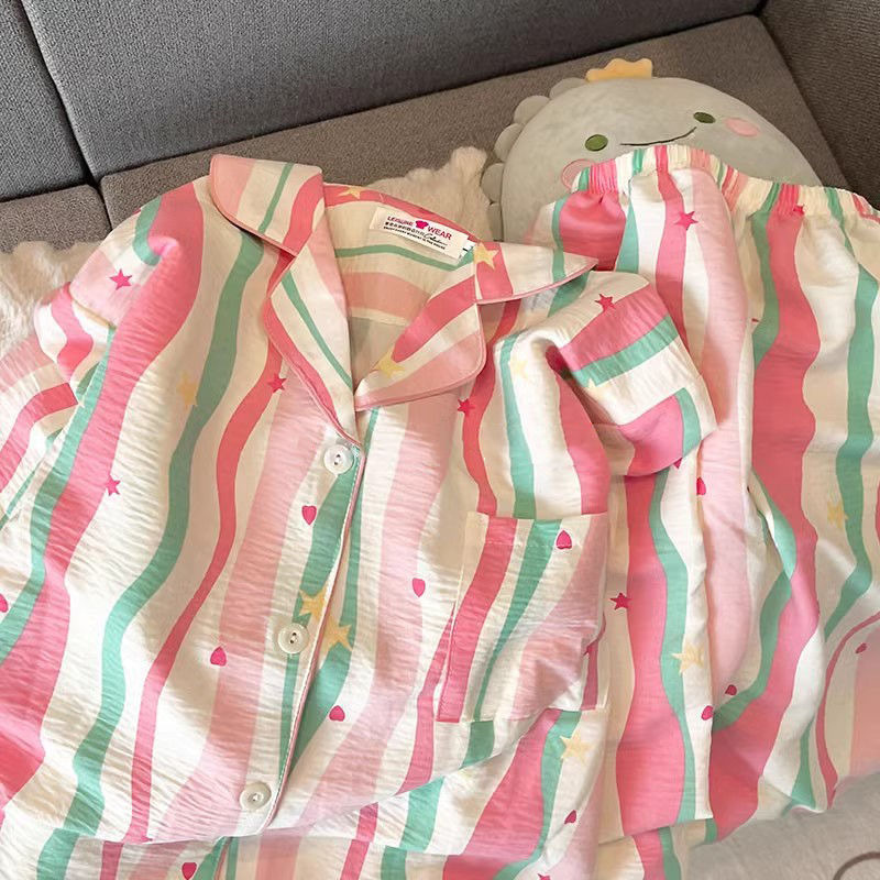 云朵棉睡衣女春秋季新款可爱卡通长袖长裤甜美宽松休闲家居服套装详情16